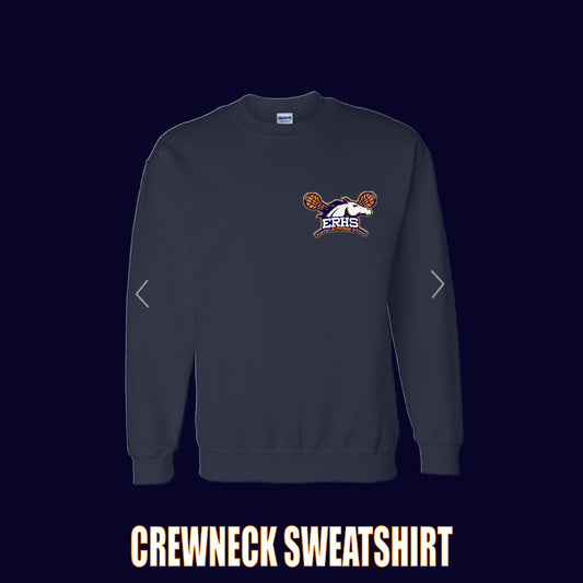 ERHS Lacrosse Team Navy Crew Sweatshirt